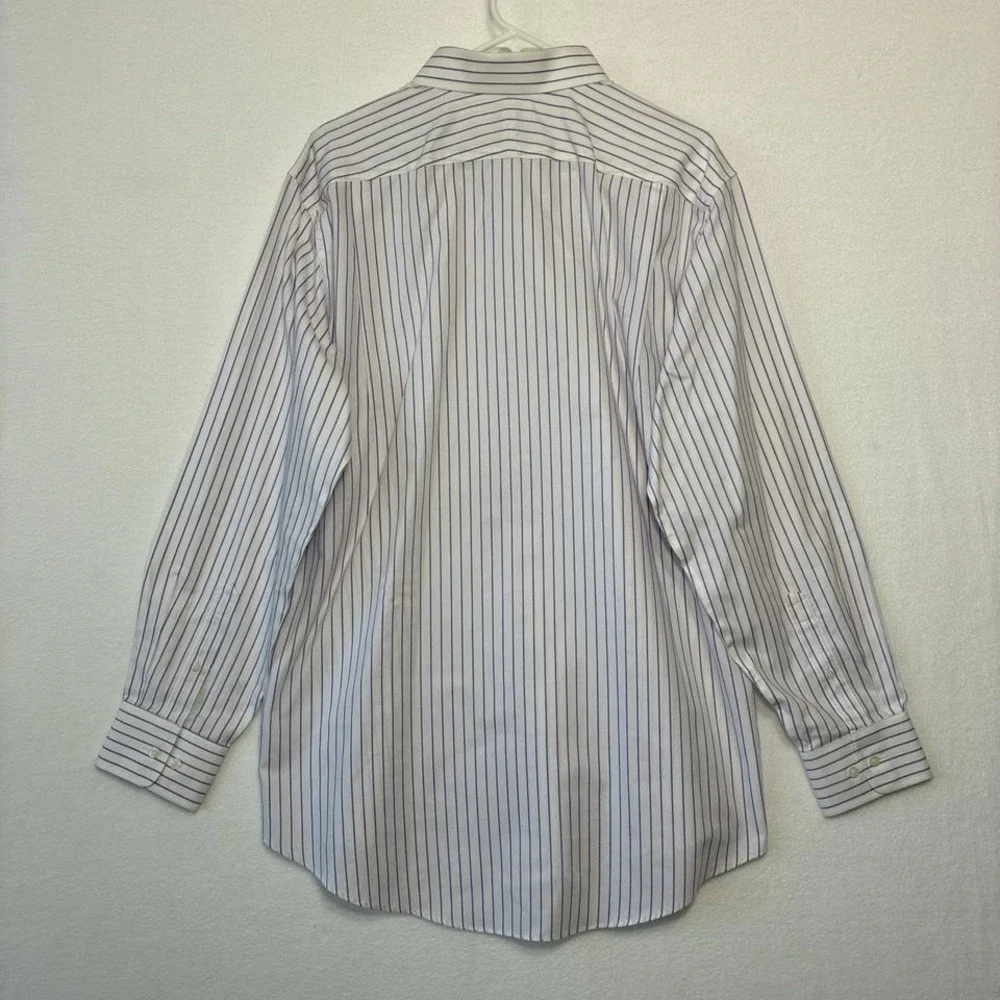 Enro white and purple striped long sleeve dress shirt NWT size 16 1/2 33-35 - Picture 2 of 5